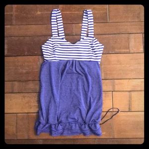 lululemon Back on Track Stripe Tank Top Sz 4 (XS)